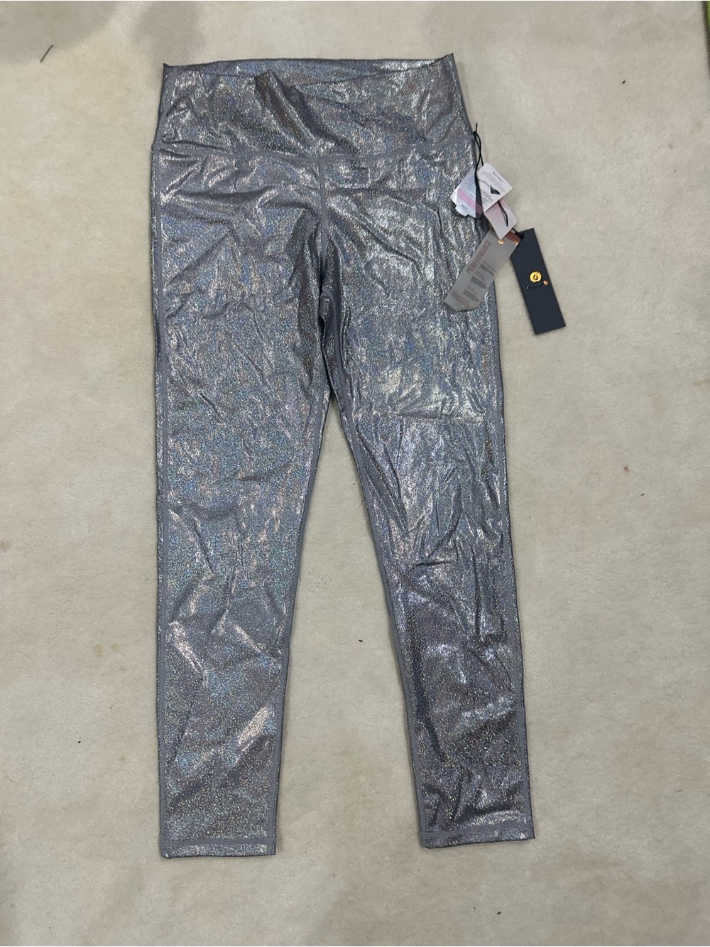 Silver Holographic Shimmer Leggings